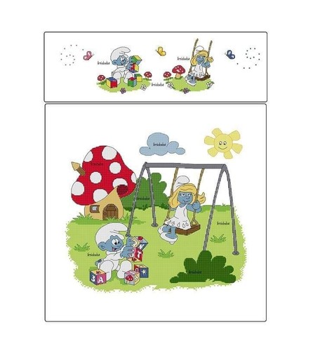 Schema punto croce - , foresta