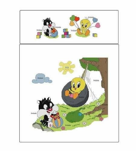 Schema punto croce looney - croce,