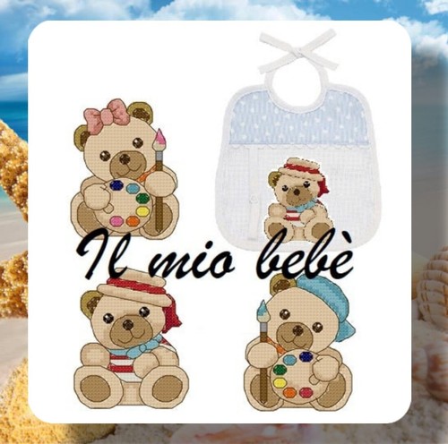 Schema punto croce orsetto - punto,